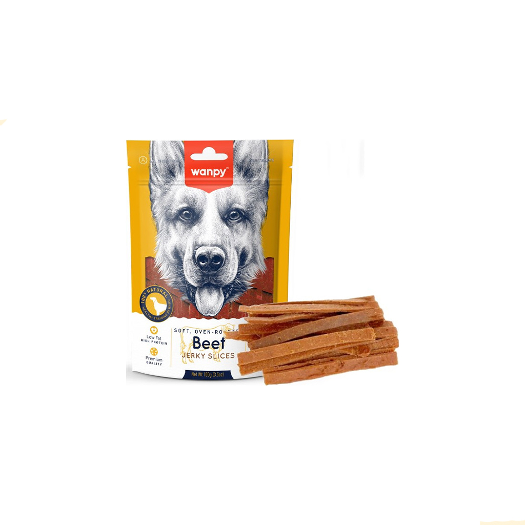 تشویقی سگ ونپی مدل Wanpy Beef Jerky Slices
