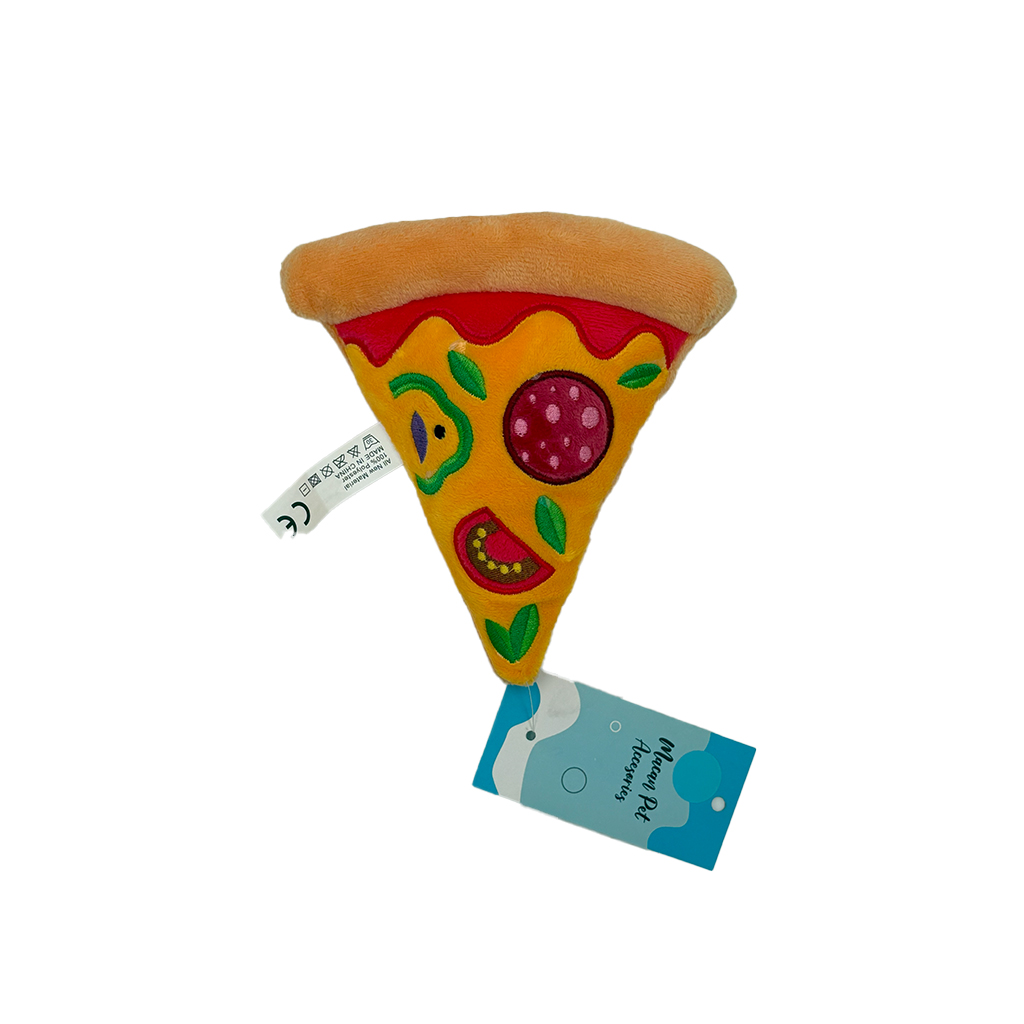 اسباب‌بازی پارچه‌ای سگ طرح پیتزا