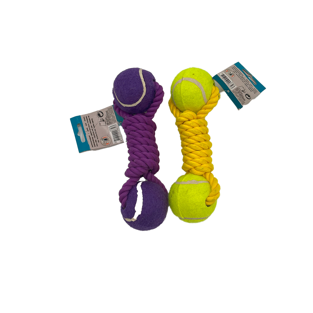 اسباب‌بازی طنابی توپ‌دار سگ