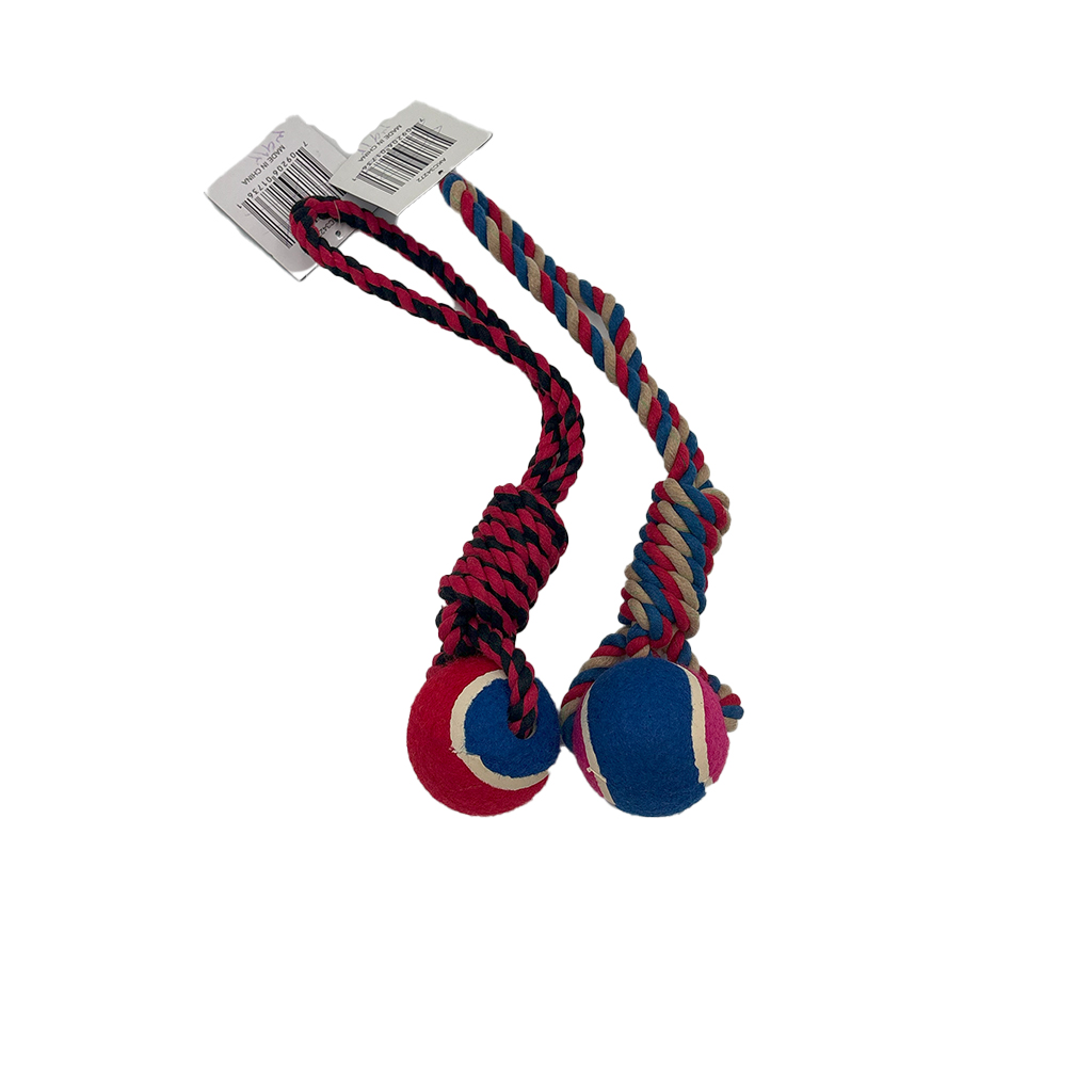 اسباب‌بازی طنابی توپ‌دار سگ