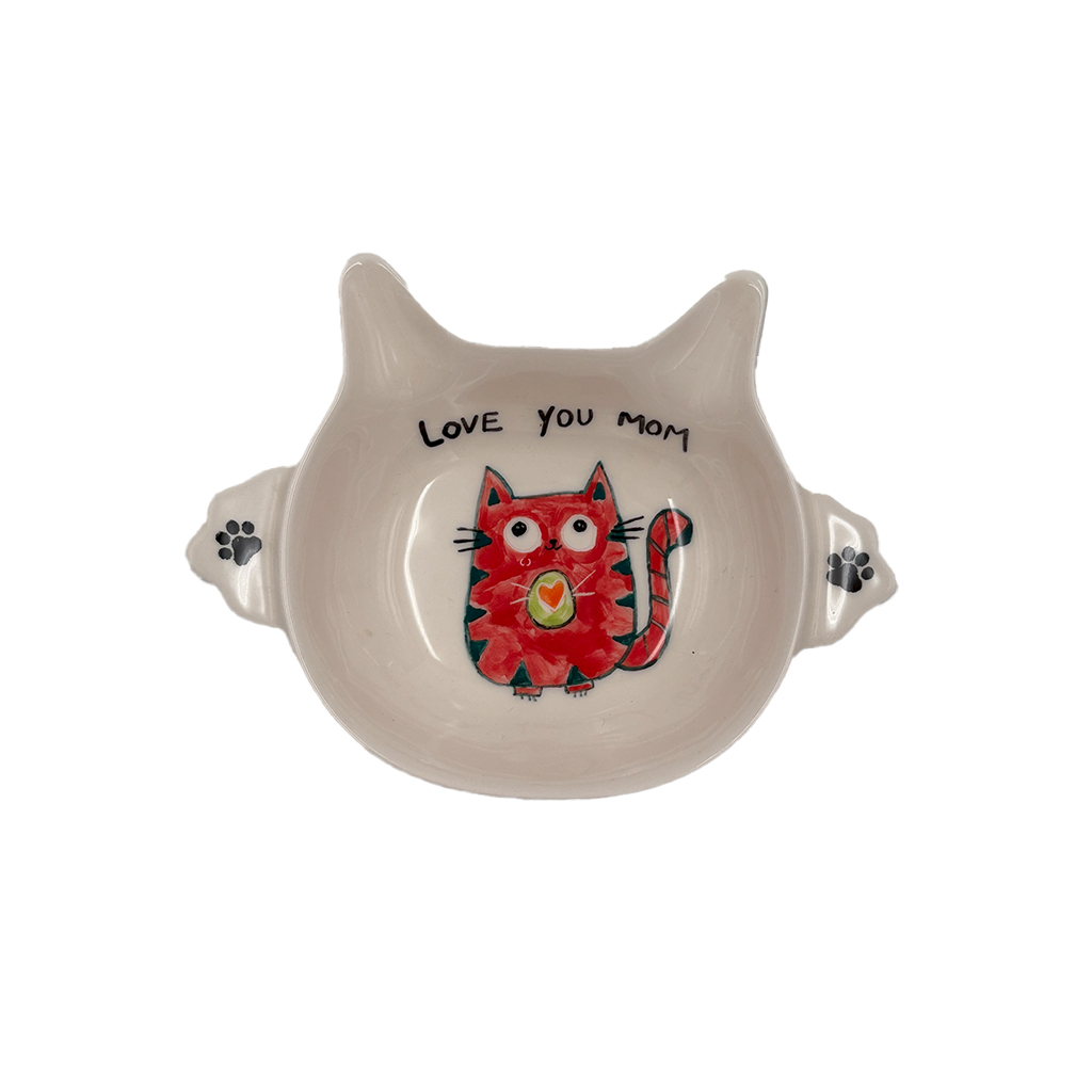 ظرف آب و غذا سرامیکی مخصوص گربه