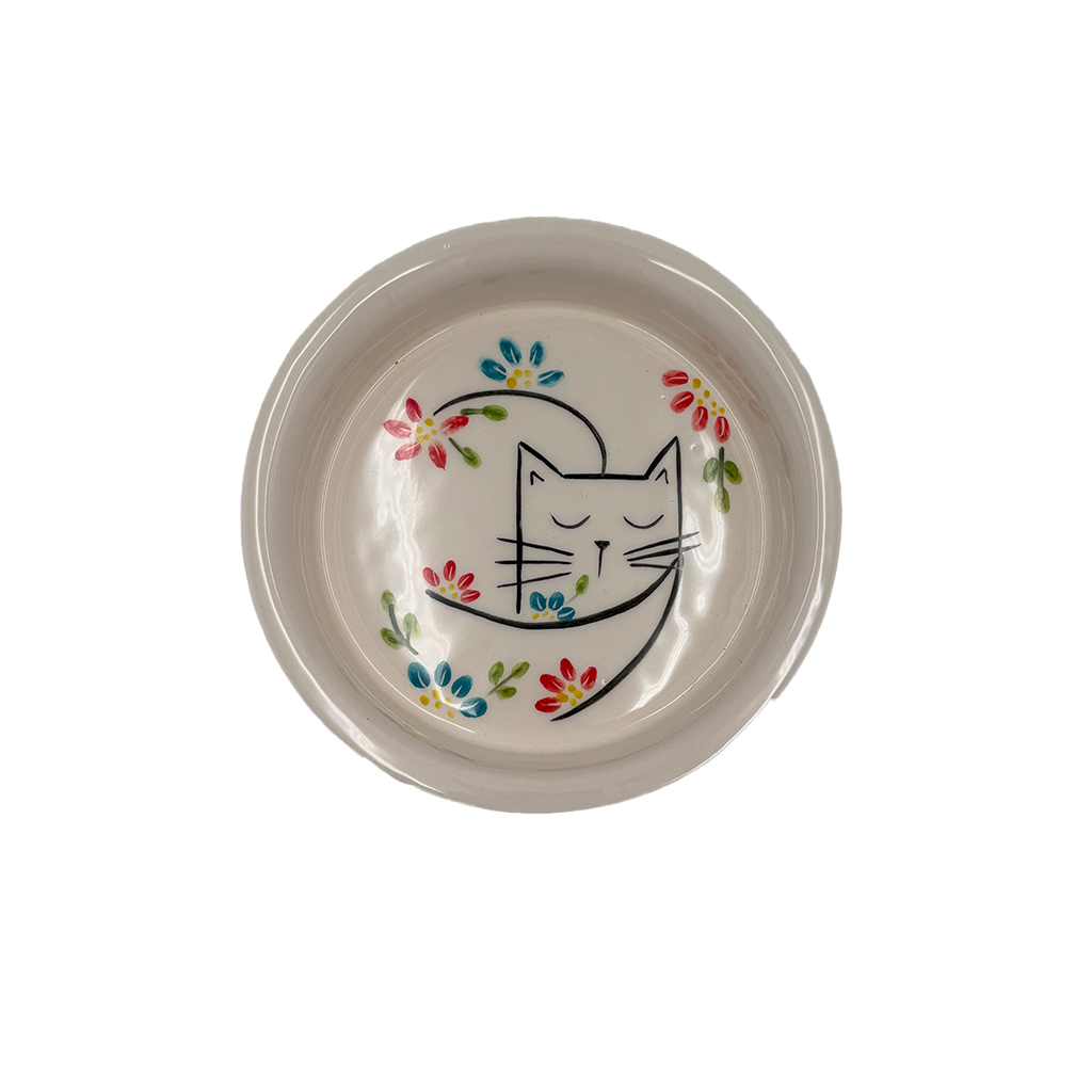 ظرف آب و غذا سرامیکی مخصوص گربه