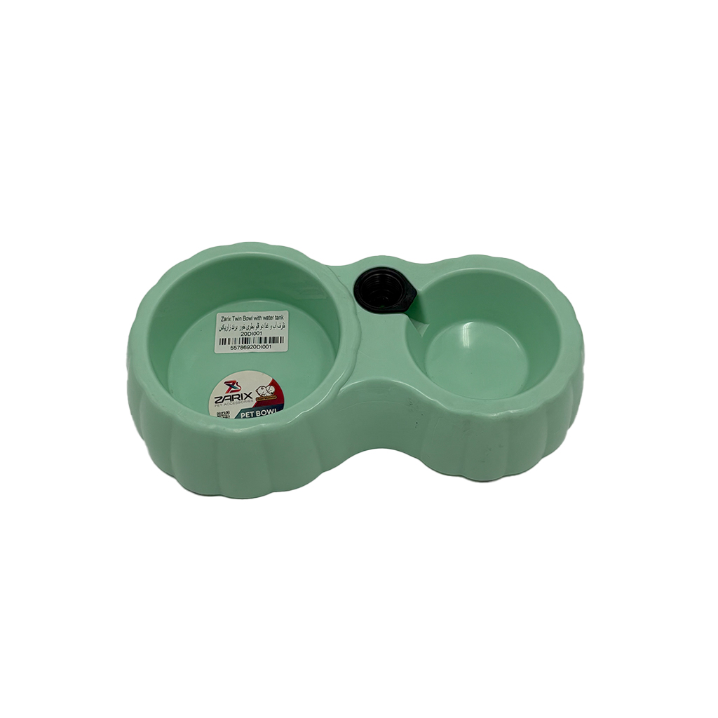 ظرف دو قسمته مخصوص سگ و گربه دارای جای مخزن آب