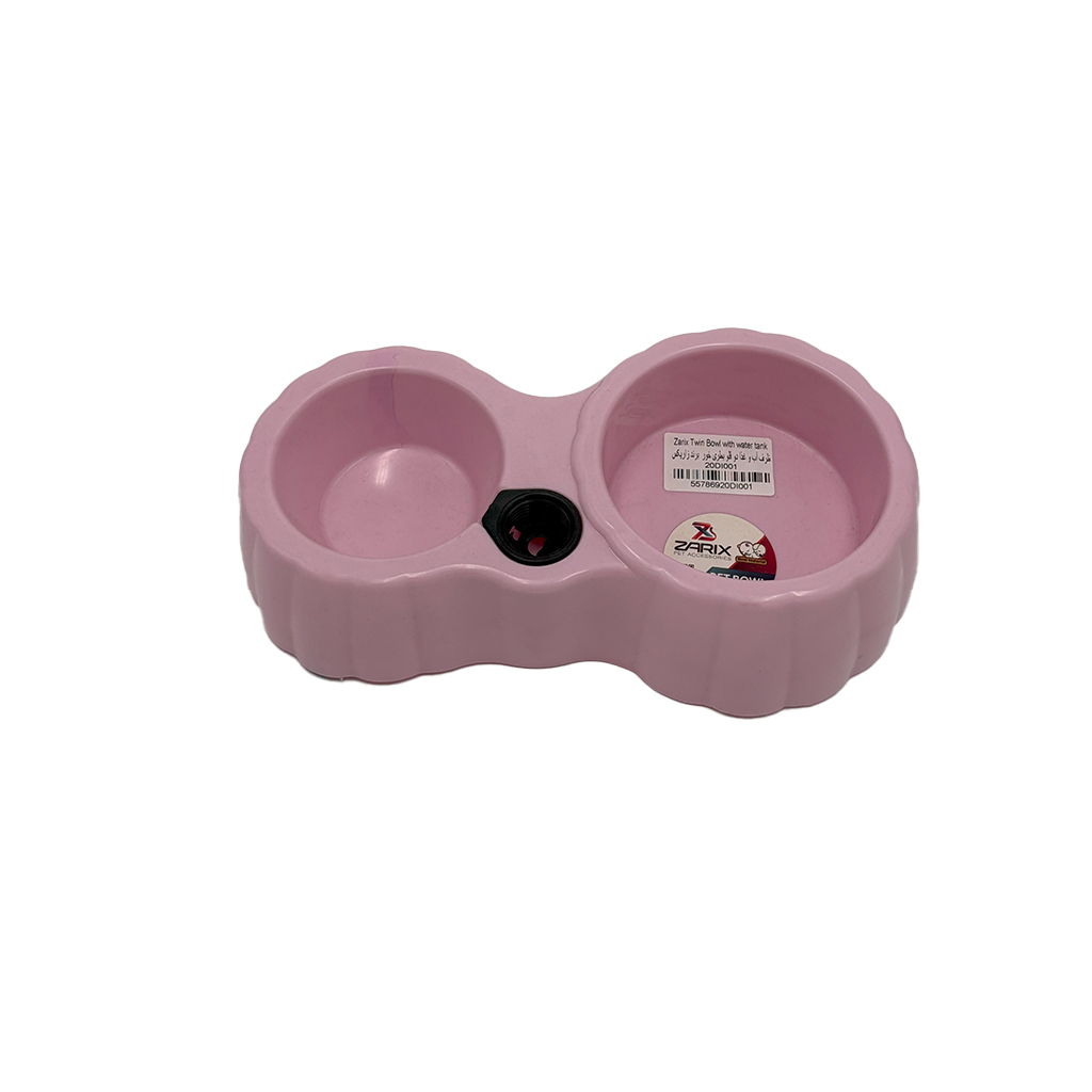 ظرف دو قسمته مخصوص سگ و گربه دارای جای مخزن آب