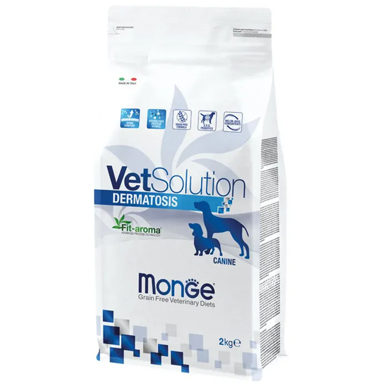 غذای خشک سگ مخصوص مشکلات پوستی و ریزش موMonge VetSolution Dermatosis Canine