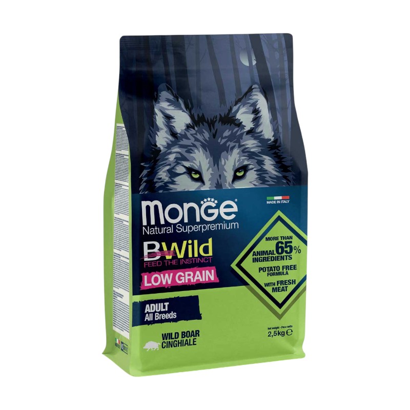 غذای خشک سگ مونژه طعم گراز وحشی Monge BWild Low Grain 
