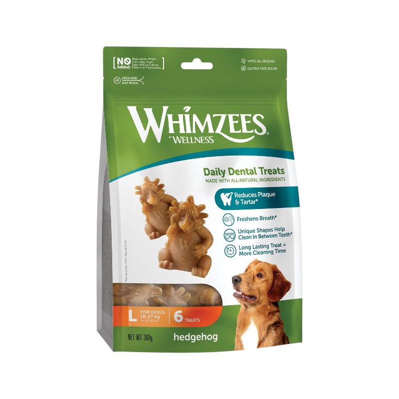 تشویقی دنتال سگ ویمزیس طرح جوجه تیغی 6 عددی Whimzees Hedgehog