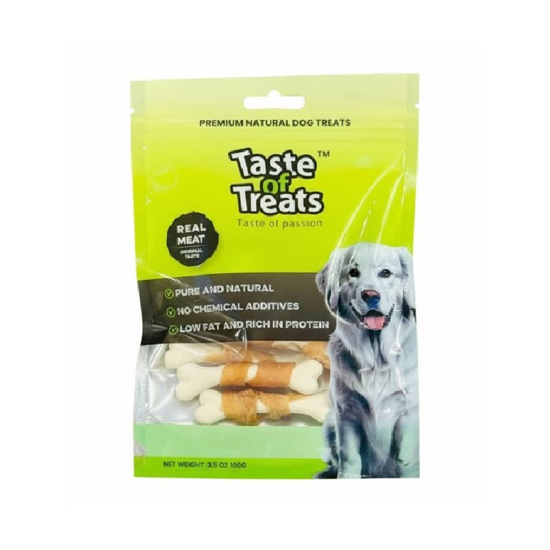 تشویقی سگ مدل استخوان کلسیمی دورپیچ مرغ Taste of Treats