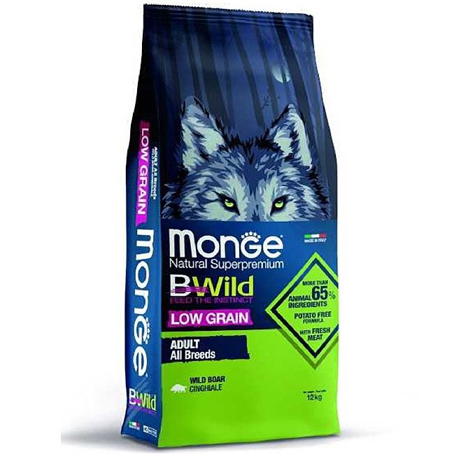 غذای خشک سگ مونژ مدل بی‌وایلد طعم گراز وحشی Monge Bwild Dog Wild Boar